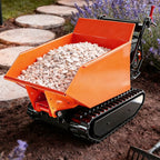 1100lbs Capacity 10HP Gas Powered Track Mini Dumper