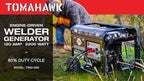 PRE ORDER: 120 Amp Engine Driven Welder Generator 2200 Watt 7 HP Gas Powered