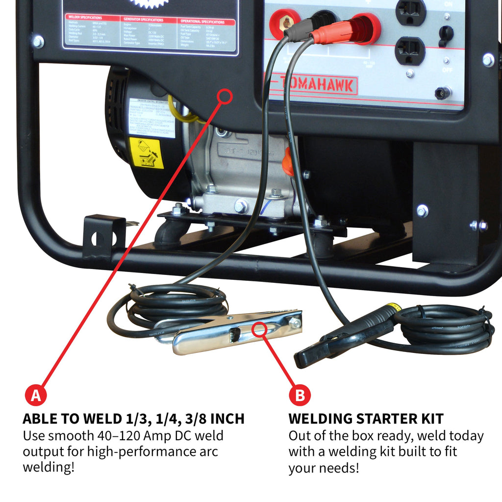 PRE ORDER: 120 Amp Engine Driven Welder Generator 2200 Watt 7 HP Gas Powered