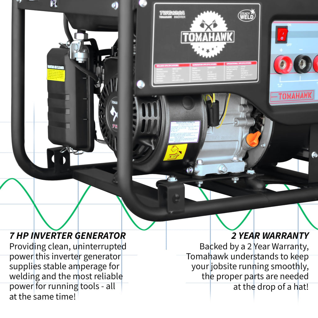 PRE ORDER: 120 Amp Engine Driven Welder Generator 2200 Watt 7 HP Gas Powered
