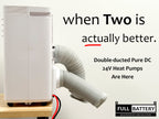 24V Pure DC Portable, Battery/Solar Air Conditioner & Heater (heat pump, 12,000 BTU/h)