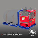 Industrial 4000 PSI Hot Water Pressure Washer with 436 Gal Water Tank