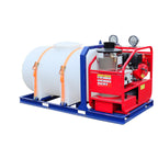 Industrial 4000 PSI Hot Water Pressure Washer with 436 Gal Water Tank