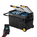 BougeRV CRD2 Dual Zone Solar Battery Portable Fridge Kit with Detachable Battery & Solar Panel