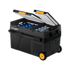 BougeRV CRD2 Dual Zone Solar Battery Portable Fridge Kit with Detachable Battery & Solar Panel