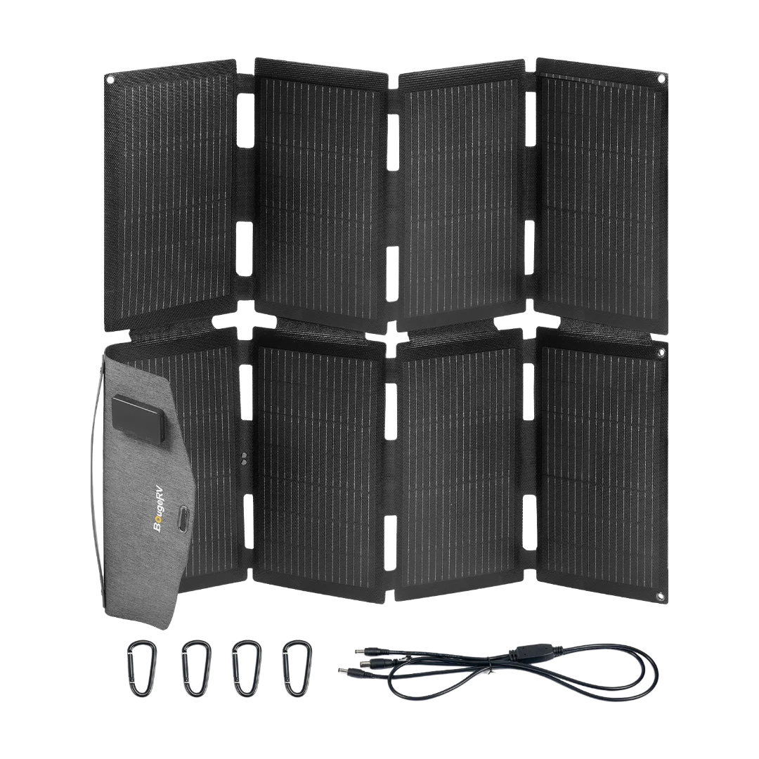 BougeRV CRD2 Dual Zone Solar Battery Portable Fridge Kit with Detachable Battery & Solar Panel