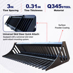 Greatbear Universal & Heavy-Duty Skid Steer Rock Bucket