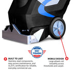 3-in-1 Commercial Carpet Extractor Cleaner, 18” Width, 9 Gallon Dual Tanks, Dual 1000W Motors for Hotels, Offices & Upholstery