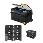 BougeRV CRD2 Dual Zone Solar Battery Portable Fridge Kit with Detachable Battery & Solar Panel