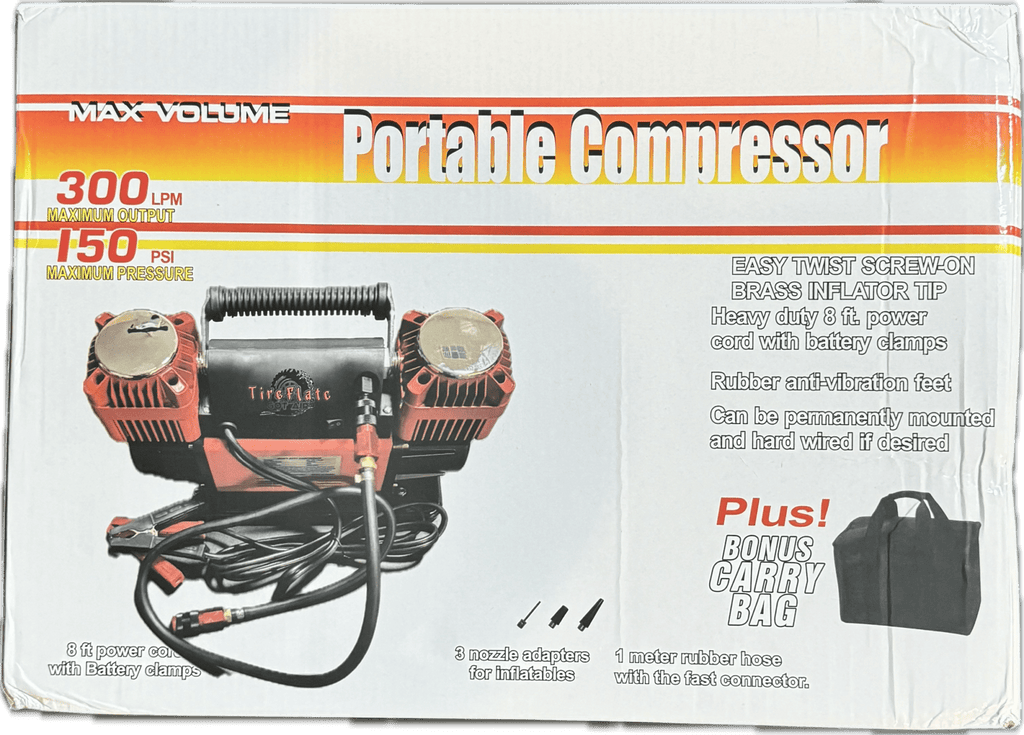 Digital Combo Pac 300LPM 12V Twin Cylinder Heavy Duty Offroad, Overland Air Compressor