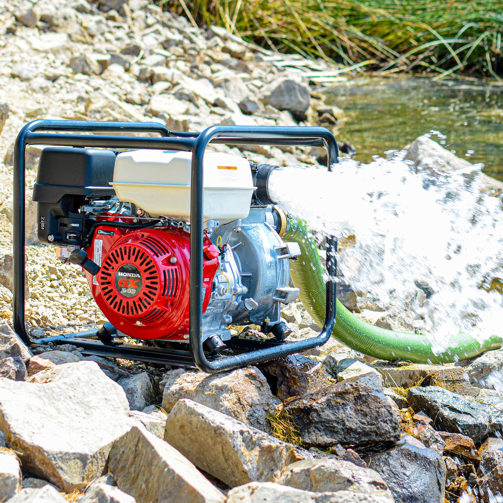 3 Inch Trash Water Pump 375 GPM 8 HP GX240 powered by Honda Portable Utility X-Series