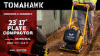 5.5 HP Honda Vibratory Plate Compactor 23x17" for Soil Asphalt Paver Compaction