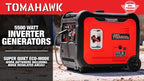 5500 Watt Inverter Generator Super Quiet Portable Gas Power Professional Use