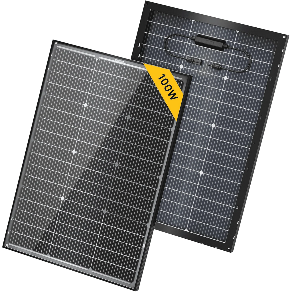 BougeRV 16BB N-Type 12V/24V 100 Watt Bifacial Solar Panel
