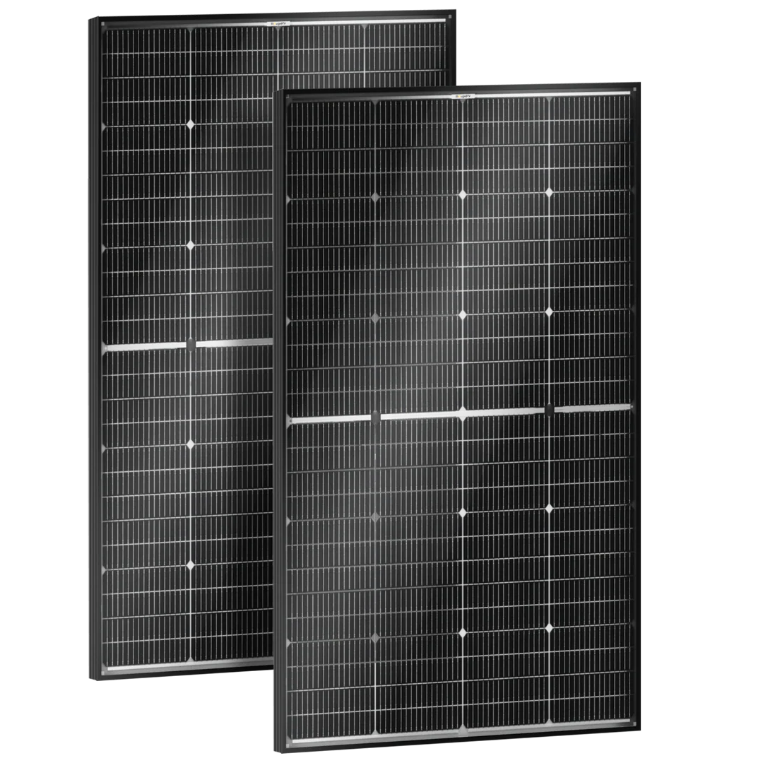 BougeRV 16BB N-Type 12V/24V 100 Watt Bifacial Solar Panel