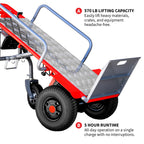 Electric Dolly Cart Hand Truck 570 lbs Capacity for Warehouses Shops & Material Handling