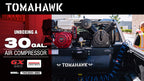 30 Gallon Air Compressor 13HP Honda GX390 Engine Horizontal Tank 24.4 CFM @ 90 PSI Gas-Powered