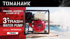 3 Inch Trash Water Pump 375 GPM 8 HP GX240 powered by Honda Portable Utility X-Series